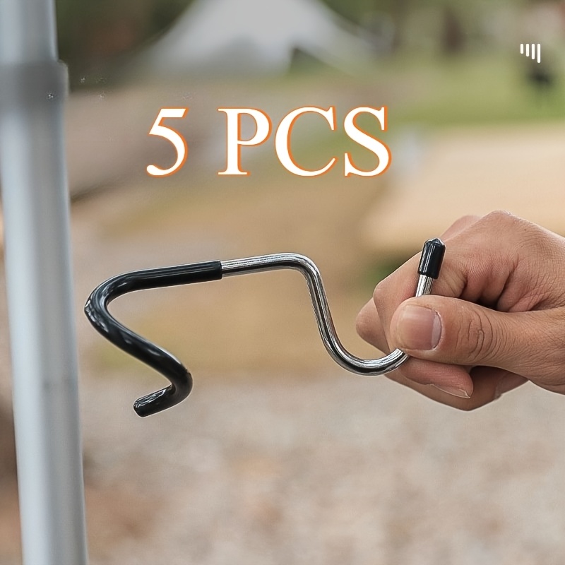 Outdoor Camping Gazebo - 5pcs No-Drill Tail Hooks, Camping Balcony