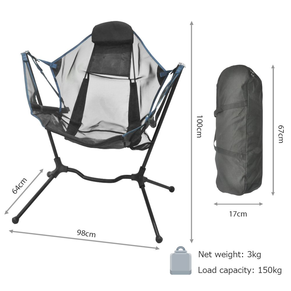 Outdoor Travel Chair Foldable  - đánh giá và giá Outdoor Camping Rocking Chair