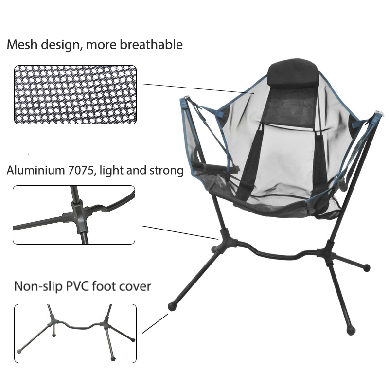 Outdoor Travel Chair Foldable  - đánh giá và giá Outdoor Camping Rocking Chair