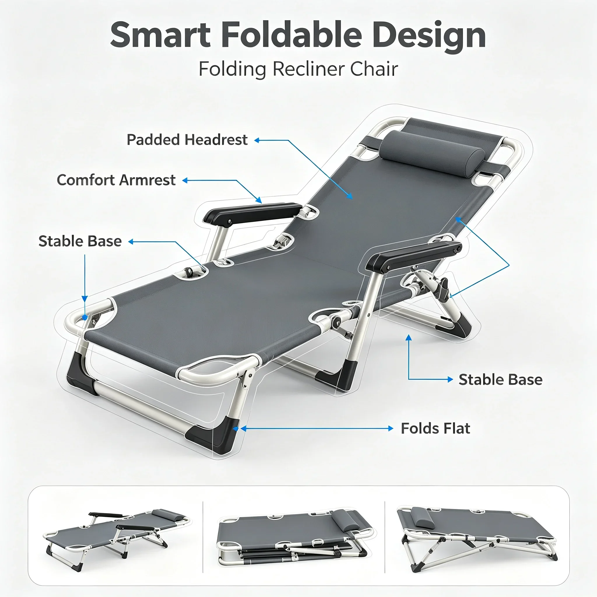 Office Lunch Nap Folding Loung - đánh giá và giá Outdoor Camping Recliner Chairs