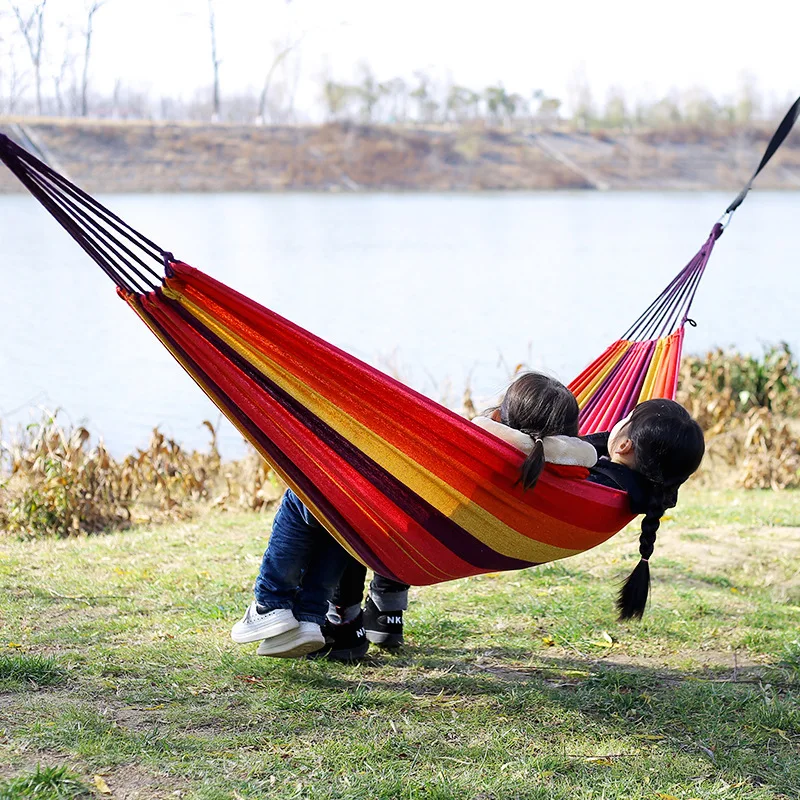 Canvas No Wooden Stick Hammock - đánh giá và giá Camping Hammock