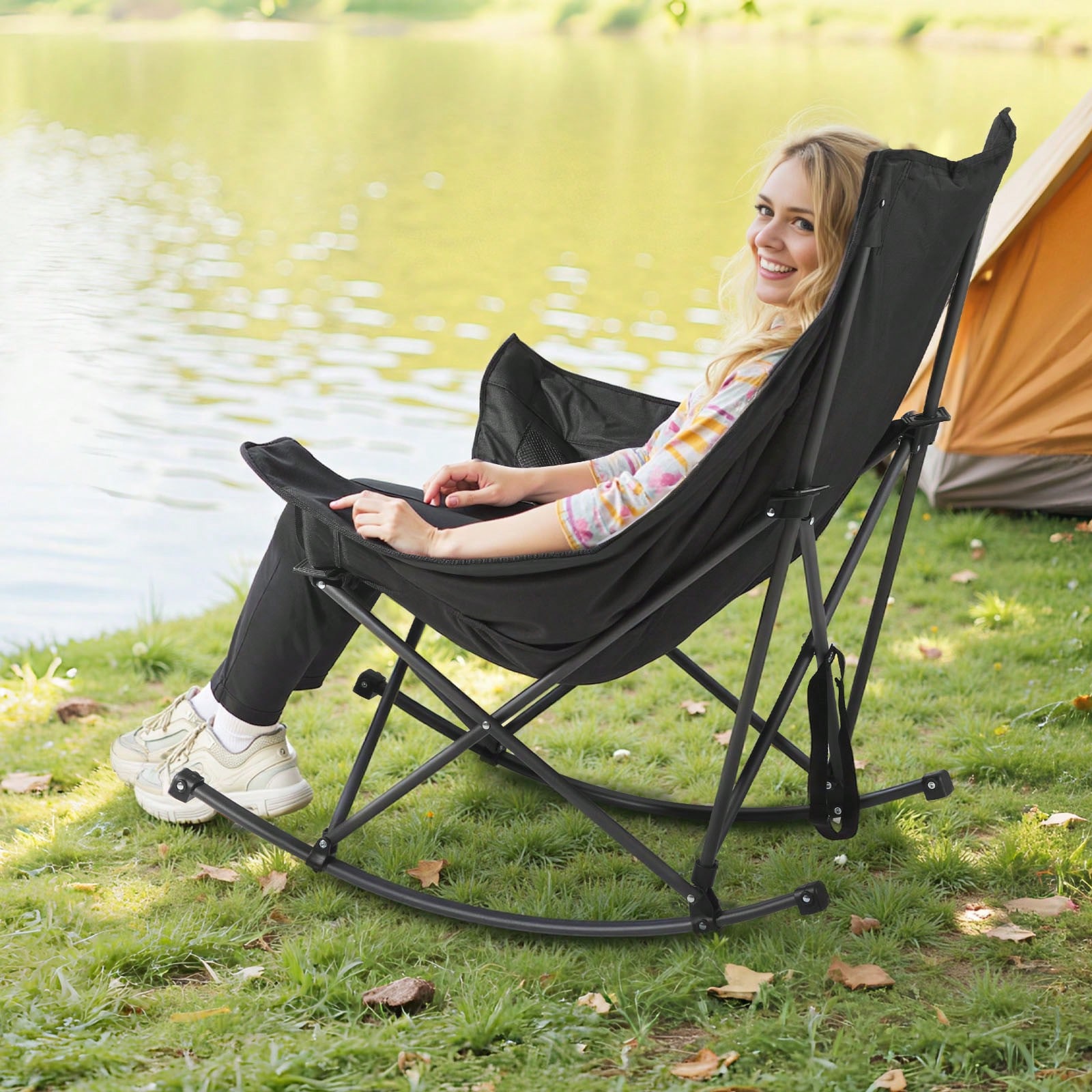 Rocking Camping Chair, Portabl - đánh giá và giá Outdoor Camping Rocking Chair