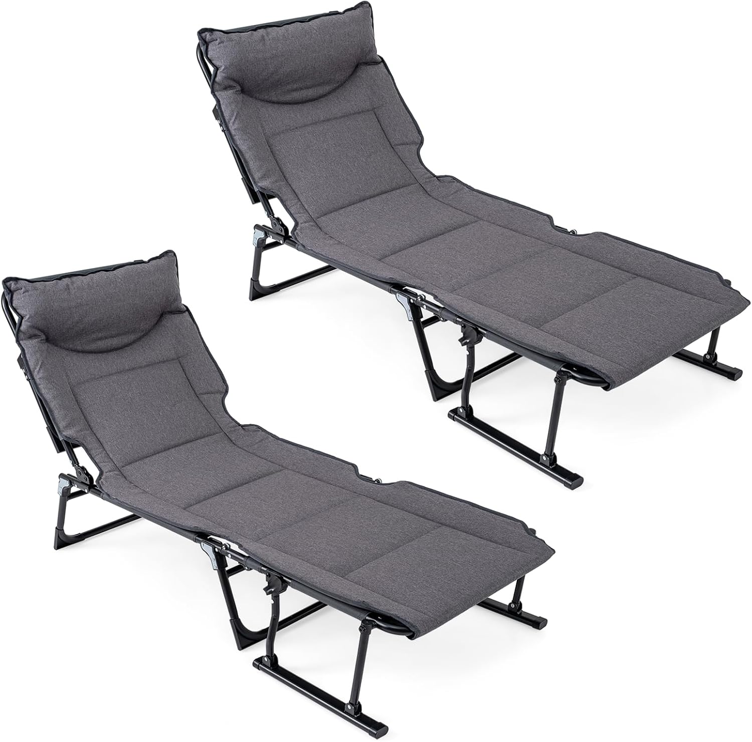 Folding Patio Lounge Chair Set - đánh giá và giá Outdoor Camping Recliner Chairs