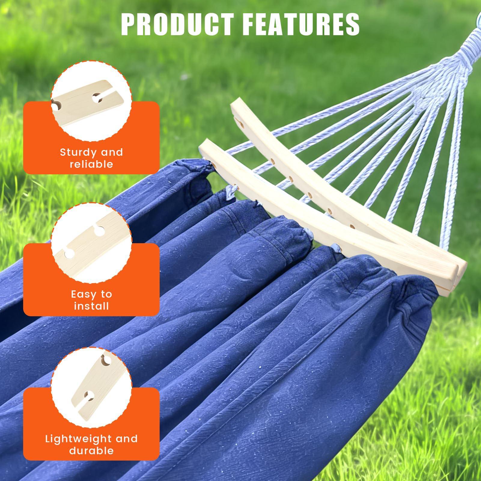 2 Pieces 10-Hole Wooden Hammoc - đánh giá và giá Camping Hammock