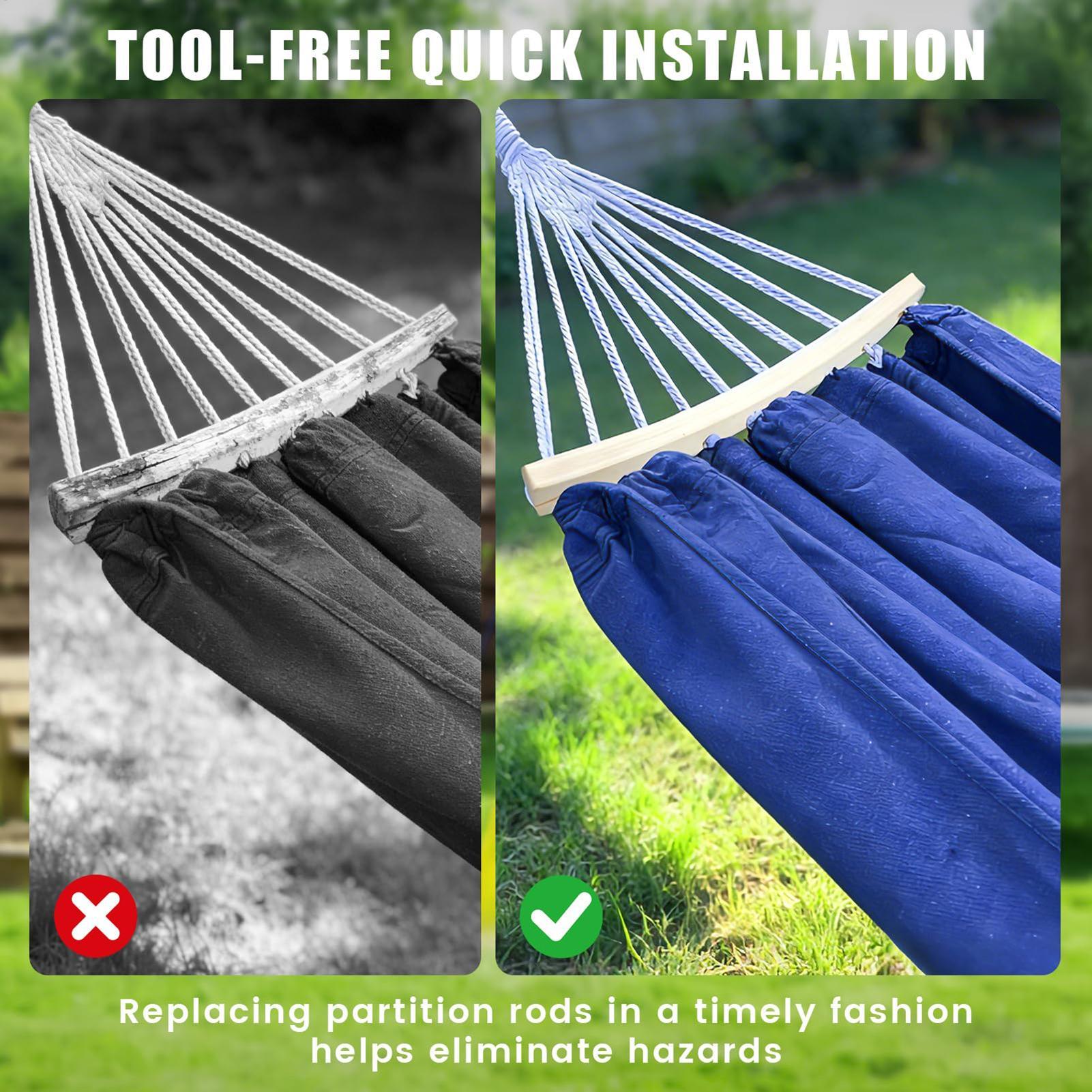 2 Pieces 10-Hole Wooden Hammoc - đánh giá và giá Camping Hammock