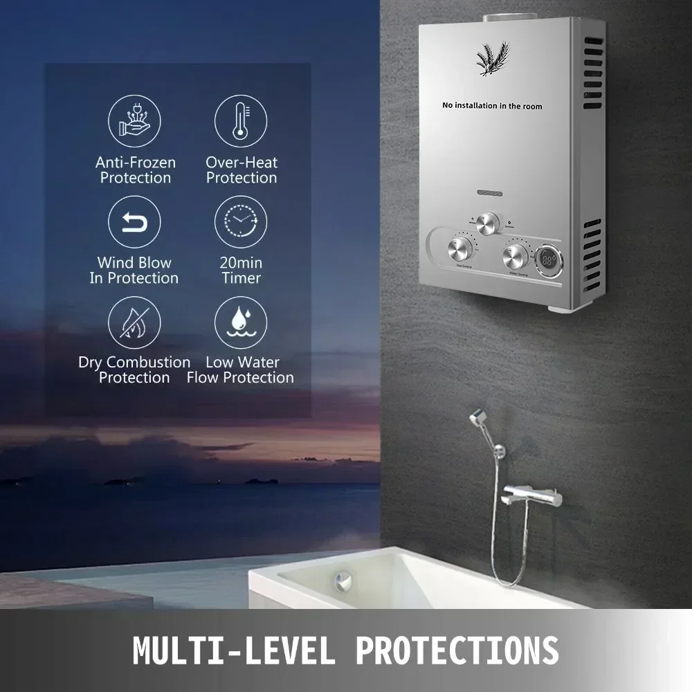 SIHAO LPG Water Heater 6L 8L 1 - đánh giá và giá Outdoor Camping Water Heater