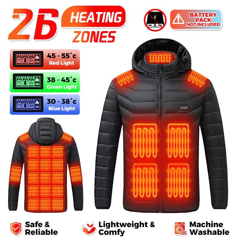 Heated Jacket 26 Heating Zones - đánh giá và giá Outdoor Camping Jacket