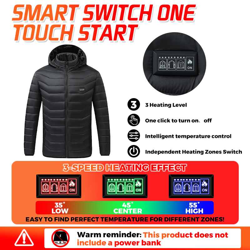 Heated Jacket 26 Heating Zones - đánh giá và giá Outdoor Camping Jacket
