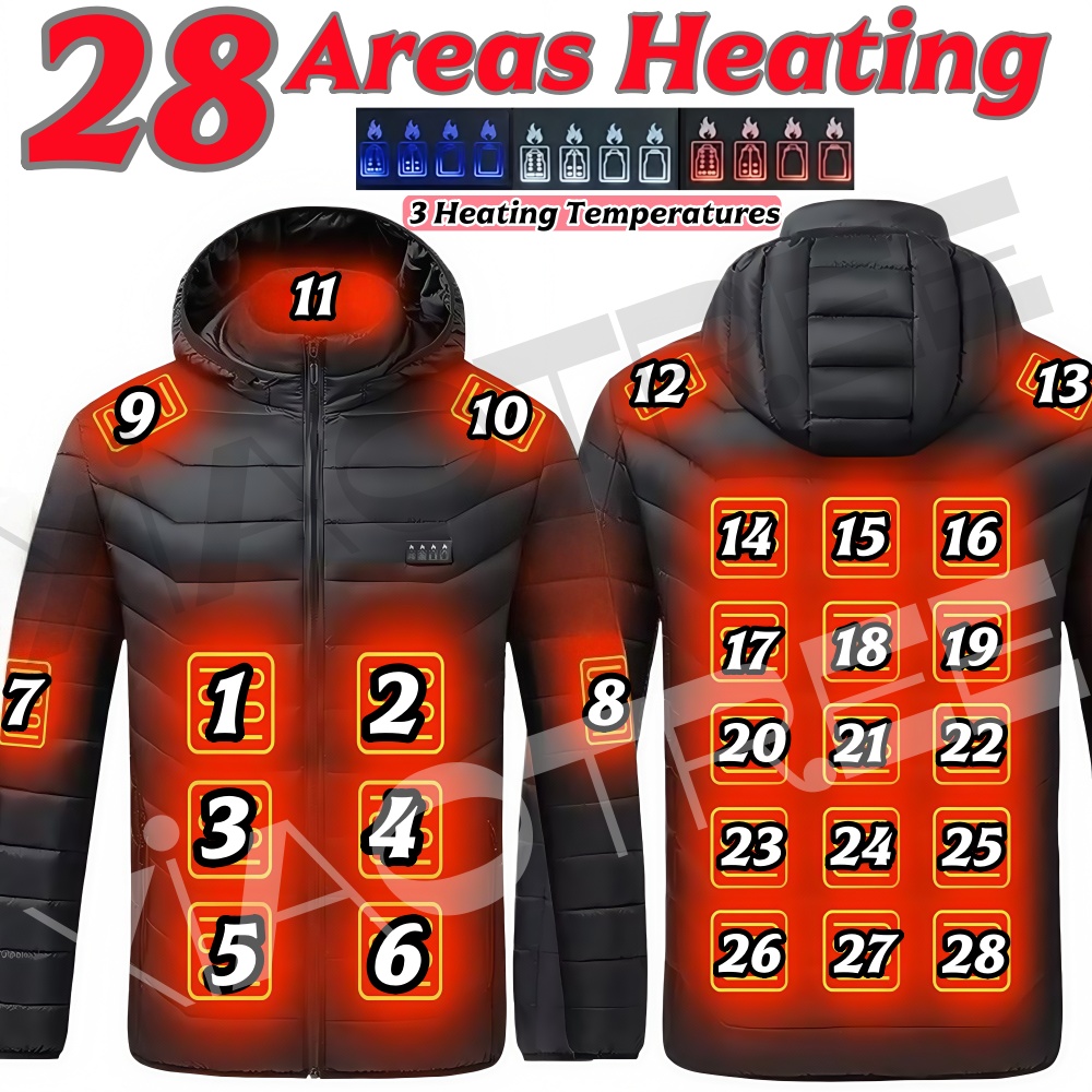28 Areas Men Women's Heating J - đánh giá và giá Outdoor Camping Jacket